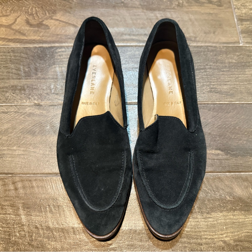 Everlane The Modern Point black Suede Loafer